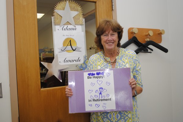 Sarah Adams, chairwoman of the special education committee at Quogue School, is retiring after 29 years. AMANDA BERNOCCO