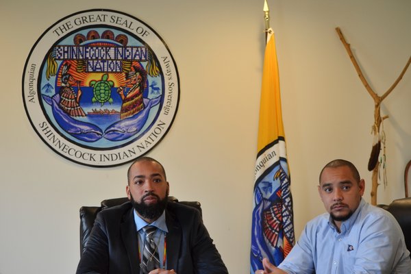 Council Chairman Bryan Polite and Council Treasurer Seneca Bowen. ANISAH ABDULLAH