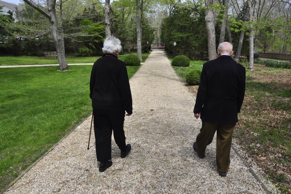 Judith and Gerson Lieber at home in Springs in 2014.  PRESS FILE