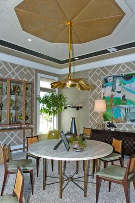 Gideon Mendelson's dining room at the 2016 Hampton Designer Showhouse.  DANA SHAW