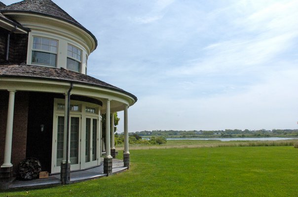 The gardens at the home on Ocean Road in Bridgehampton.   DANA SHAW