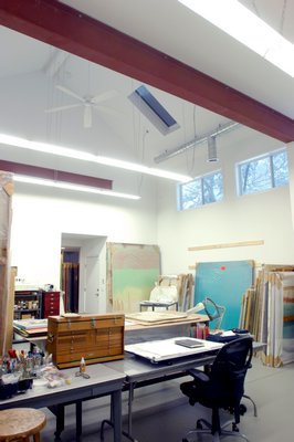 Virginia Jaramillo's studio in Hampton Bays.  DANA SHAW