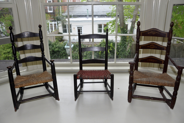 Antique chairs on display at the Southampton Historical Museum. MICHELLE TRAURING
