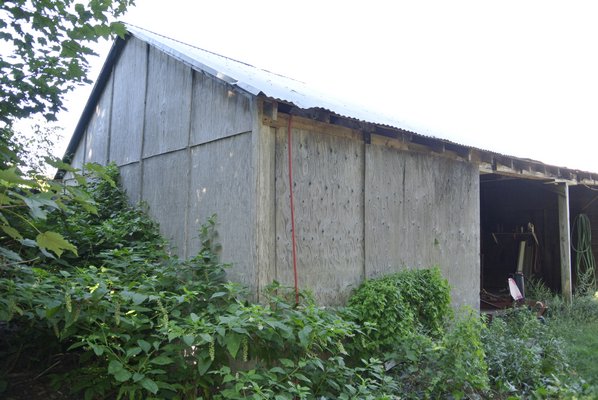 The former Marconi building now stands on Tom Domkowski's Sagaponack property.  DANA SHAW
