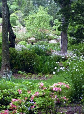 In the gardens of Herbert and Karen Friedman.