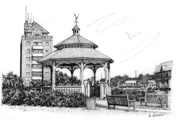 Signature East Hampton Sights Captured In Pen And Ink - 27 East