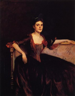 Mrs. Thomas L. (May Groot) Manson, a Suffragist leader in East Hampton, Suffolk County, and NYC. Oil painting by John Singer Sargent.