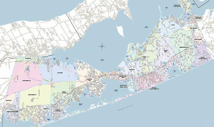 Map Of Southampton Town Southampton Town Hamlets Given Official Boundaries - 27 East