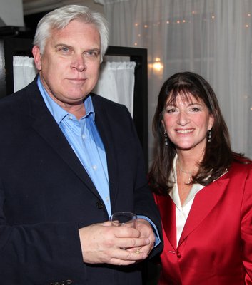 Town & Country Real Estate's top producer Bill Stoecker was awarded by founder Judi Desiderio at the company's annual awards dinner. COURTESY TOWN & COUNTRY