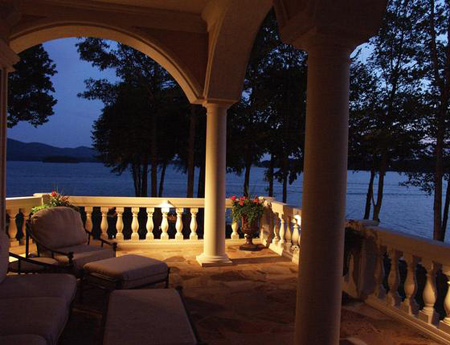 Outdoor lighting can make a space shine at night.    PHOTO COURTESY OF OUTDOOR LIGHTING PERSPECTIVES