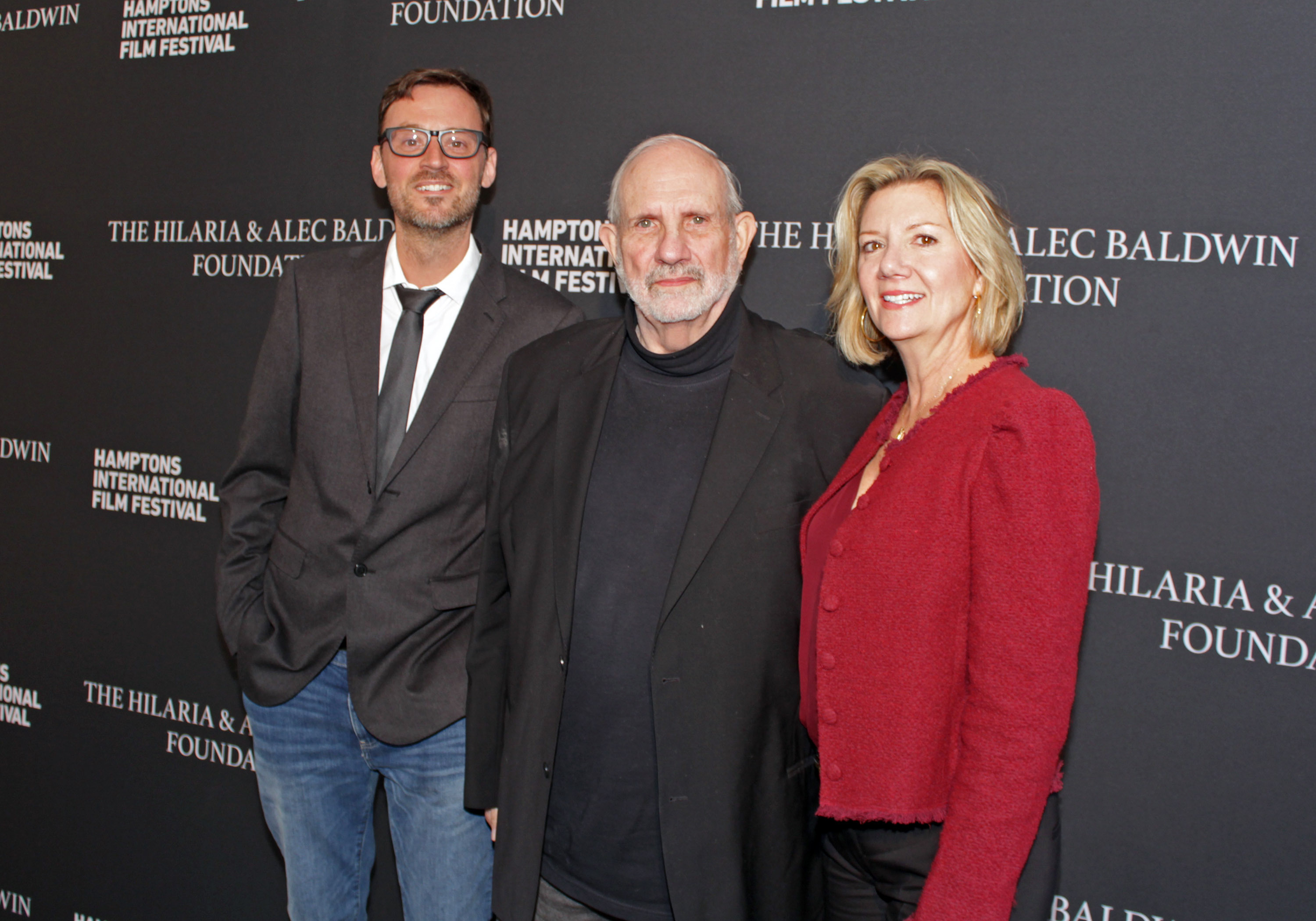 HIFF artistic director David Nugent, filmmaker Brian De Plama and HIFF executive director Anne Chaisson.