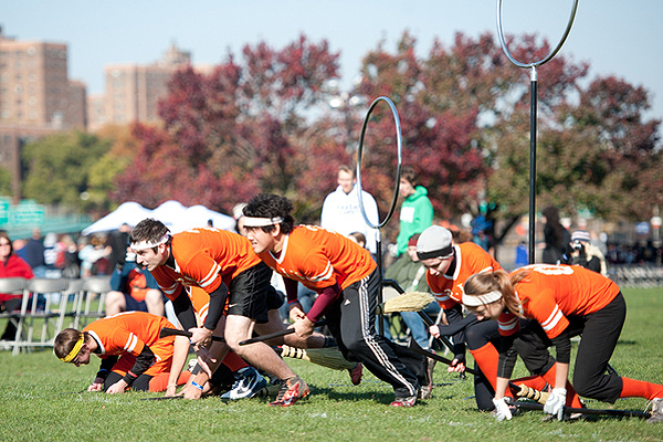 The start of a Quidditch game. Photo by Jonathan Sanger.