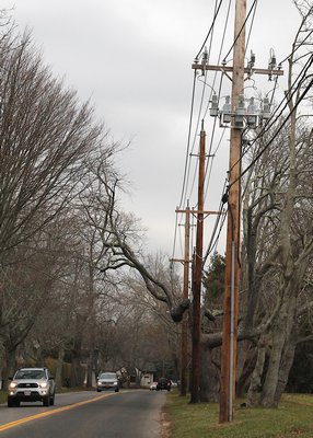 The old utility poles in East Hampton have finally been removed. KYRIL BROMLEY