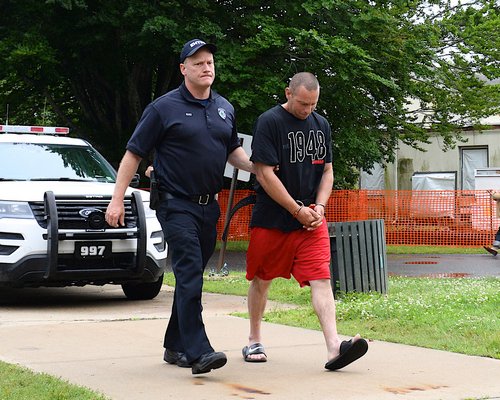 Joseph Grippo was charged with second-degree murder and arraigned in East Hampton Town Justice Court on Friday morning. KYRIL BROMLEY