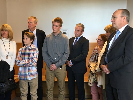 The family of Paul Hansen at Wednesday's sentencing.