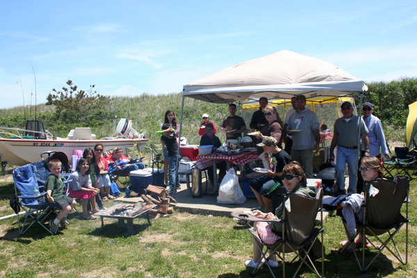 Campers were packing out of Hither Hills in Montauk on Sunday. VIRGINIA GARRISON