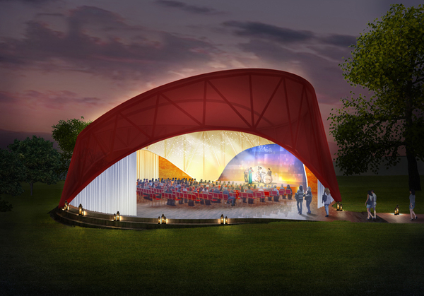 The new pavilion would provide a space for outdoor performances
