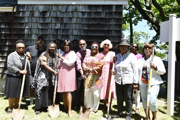 A groundbreaking ceremony was held on Saturday at the Southampton African American Musuem.   DANA SHAW