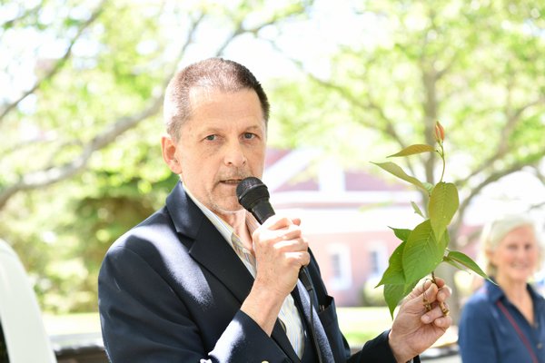  hosted a rally for climate change on Friday at Southampton Town Hall.  DANA SHAW