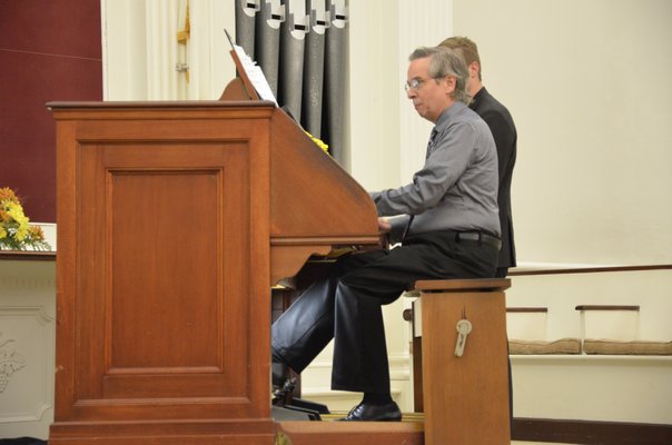 performs during the church's celebration of the piano's refurbishment and the anniversary of its pipe organ. SHAYE WEAVER SHAYE WEAVER