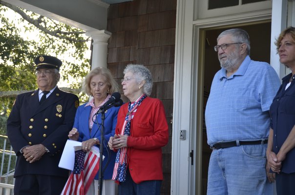  Myron Holtz and Elaine Szczepanik participated in a memorial dedicated to those who died  on 9/11. GREG WEHNER