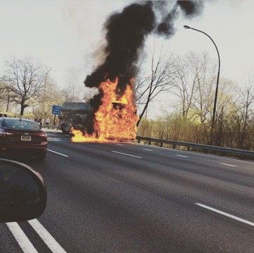 Jitney Bus Catches Fire Saturday Morning En Route To The Hamptons 27 East