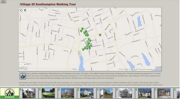 Screenshots of the new historic trails website launched by Southampton Town. COURTESY OF ROSS BALDWIN
