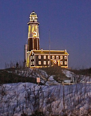The Montauk Point Lighthouse's holiday lights KYRIL BROMLEY
