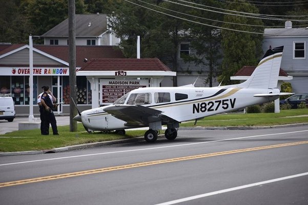 Plane Overshoots Runway Ends Up On Montauk Highway In 