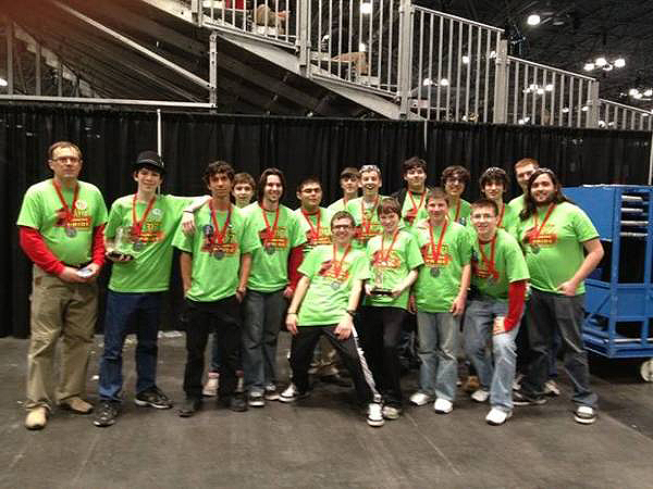 The Westhampton Beach High School Robotics Team placed second out of 66 teams at a competition in New York City in March. CAROL MORAN
