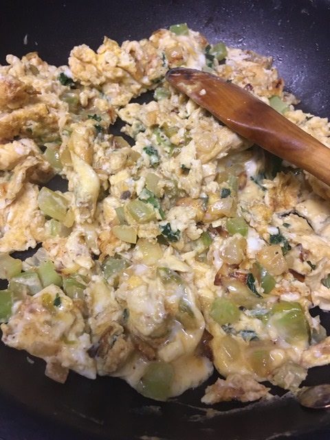 Curried scrambled eggs.