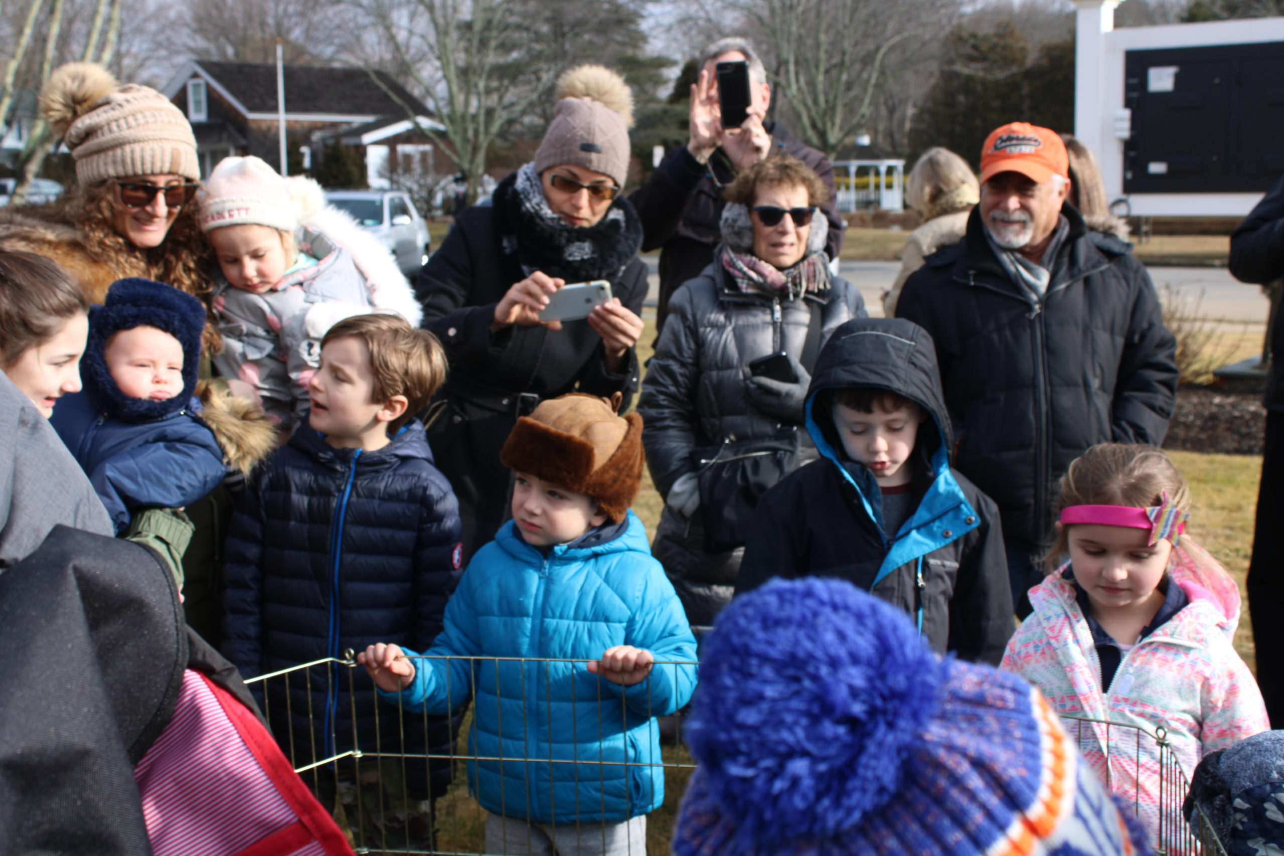 'Quigley' visited Quogue Village Fire Department on Sunday and announced an early spring. 