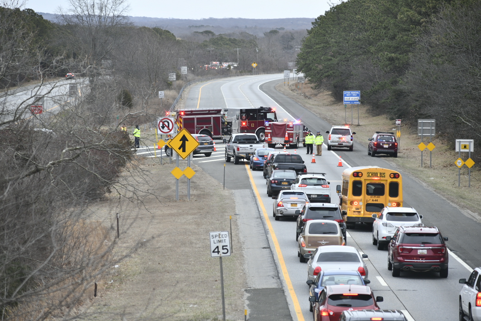 UPDATE Sunrise Highway Closed For Four Hours Following Accident Friday