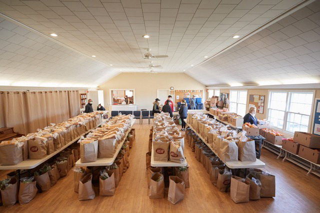 The Clamshell Foundation started the $5 for Food Campaign with East End Cares on March 25,  with 100% of all proceeds going to the Montauk, East Hampton, Springs, pictured, and Sag Harbor Food Pantries. The campaign  raised $40,000 in just one month.   JOHN MADERE