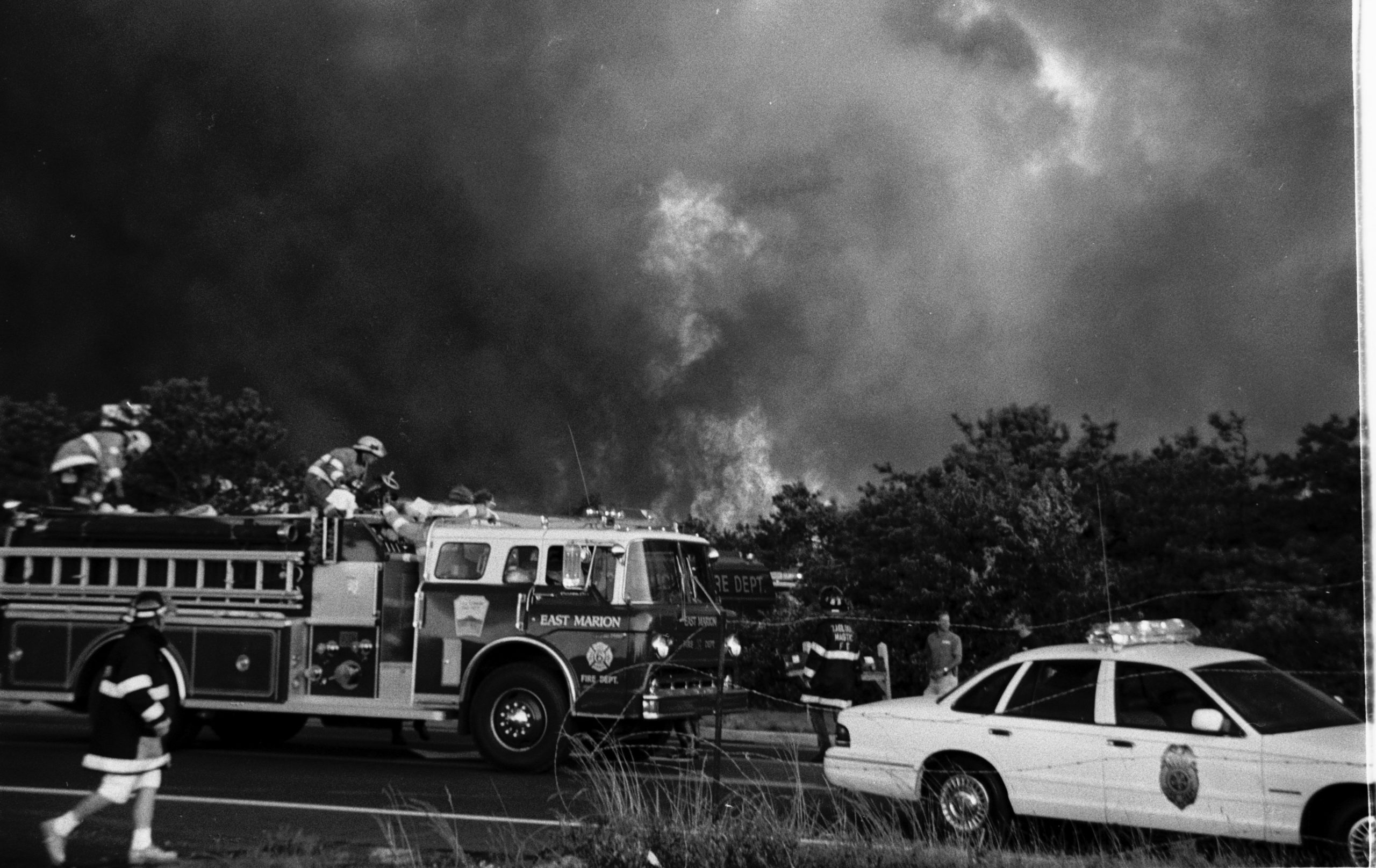 The Westhampton wildfire in 1995.  PRESS FILE