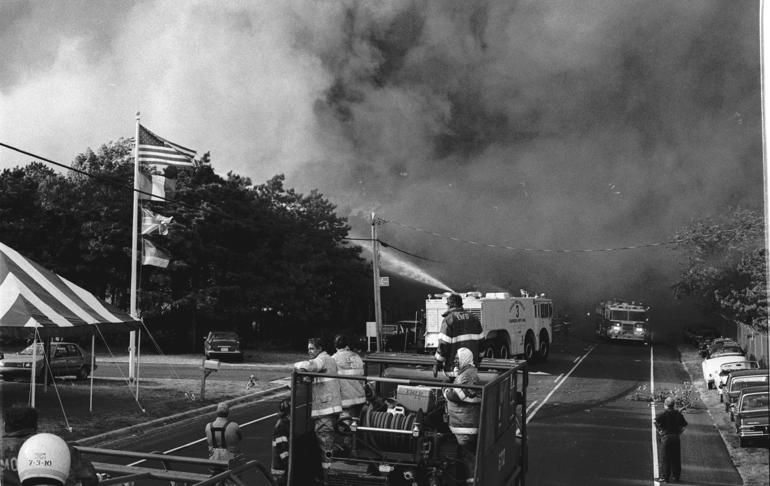 The Westhampton wildfire in 1995.  PRESS FILE