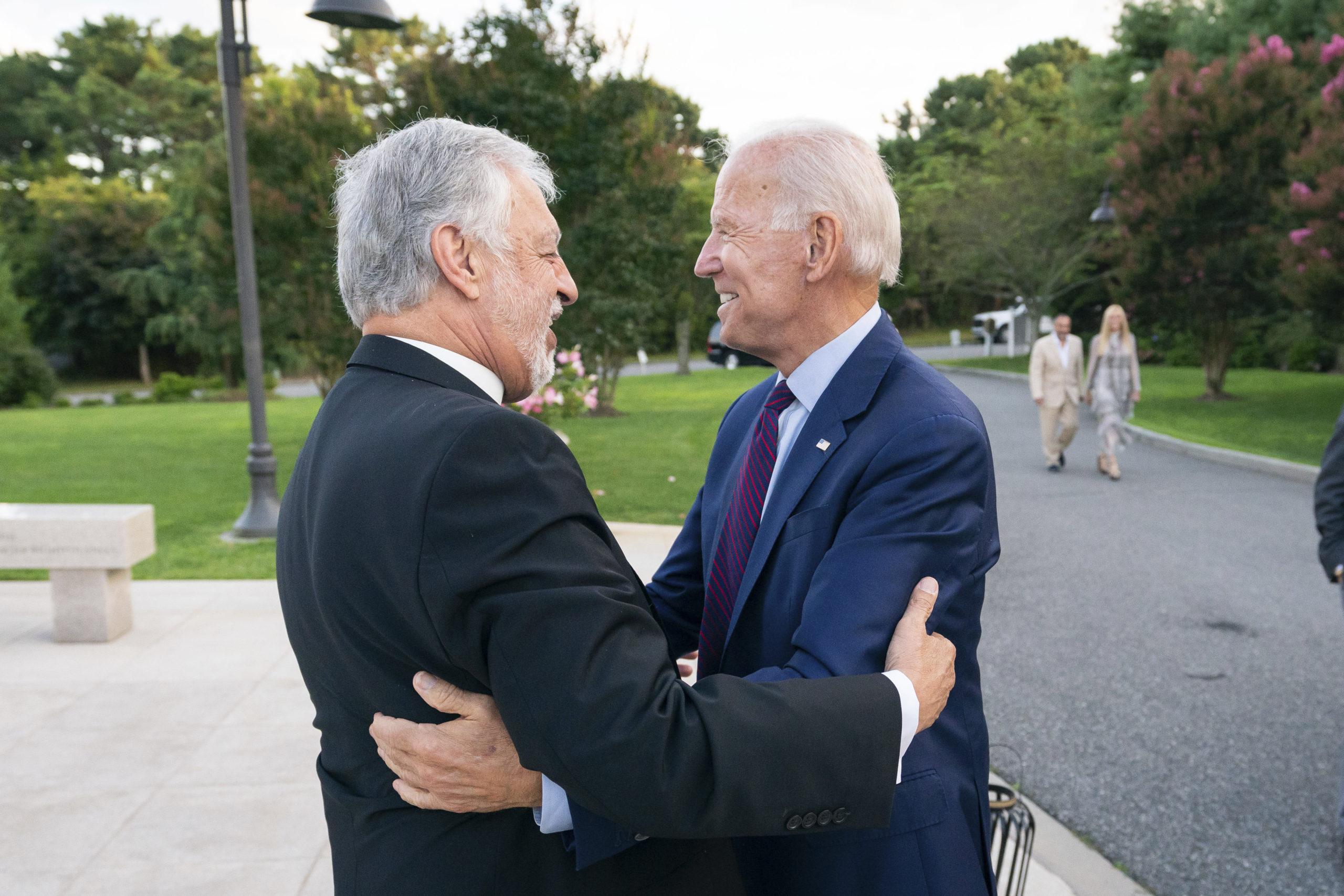 President-elect Joe Biden with Father Alex Karloutsos at the 2016 Blue Dream Gala at the the Dormition of the Virgin Mary Greek Orthodox Church of the Hamptons. JOHN MINDALA