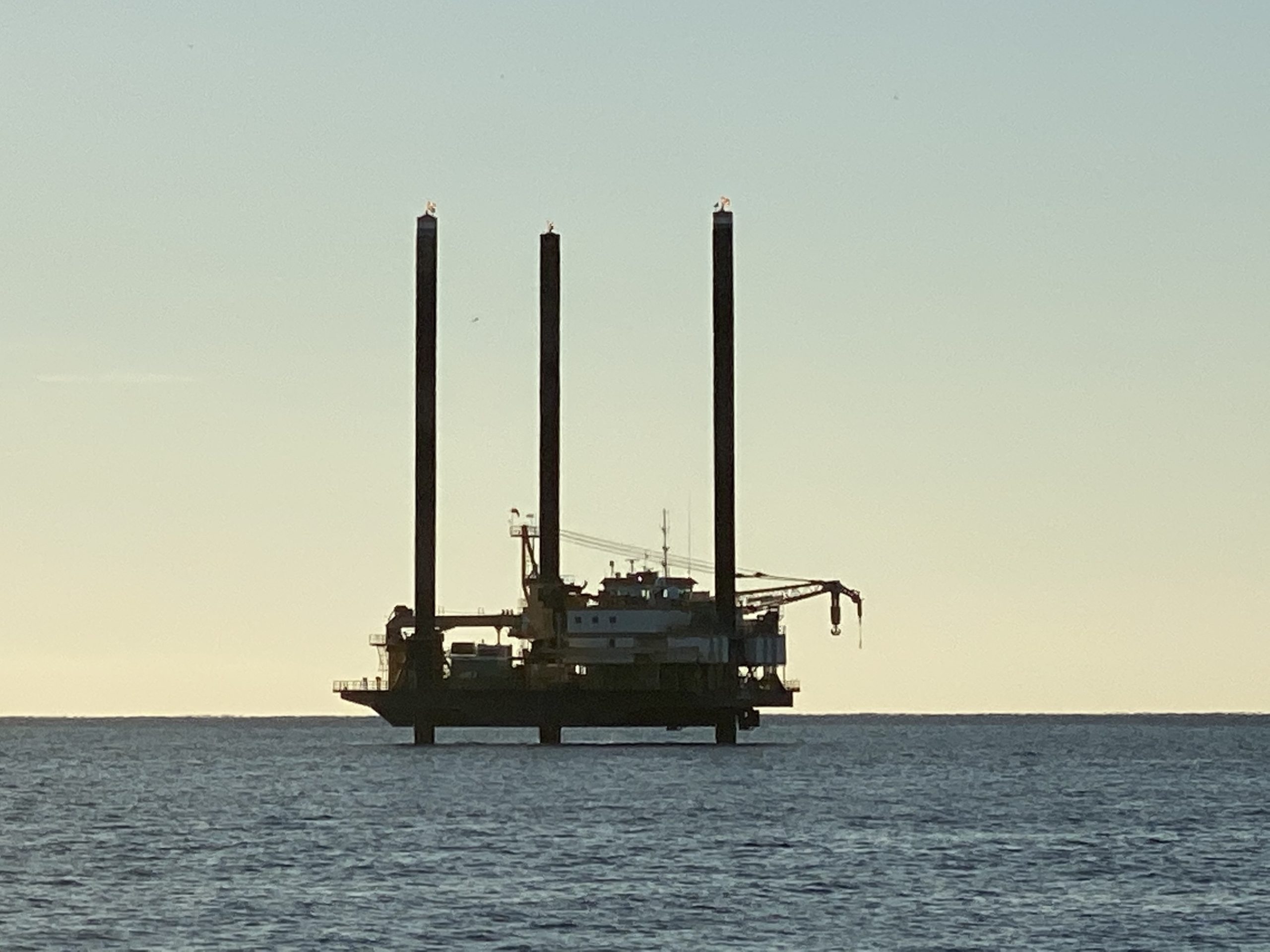'Liftboat' Arrives In Ocean Off Wainscott For Wind Farm Soil Sampling