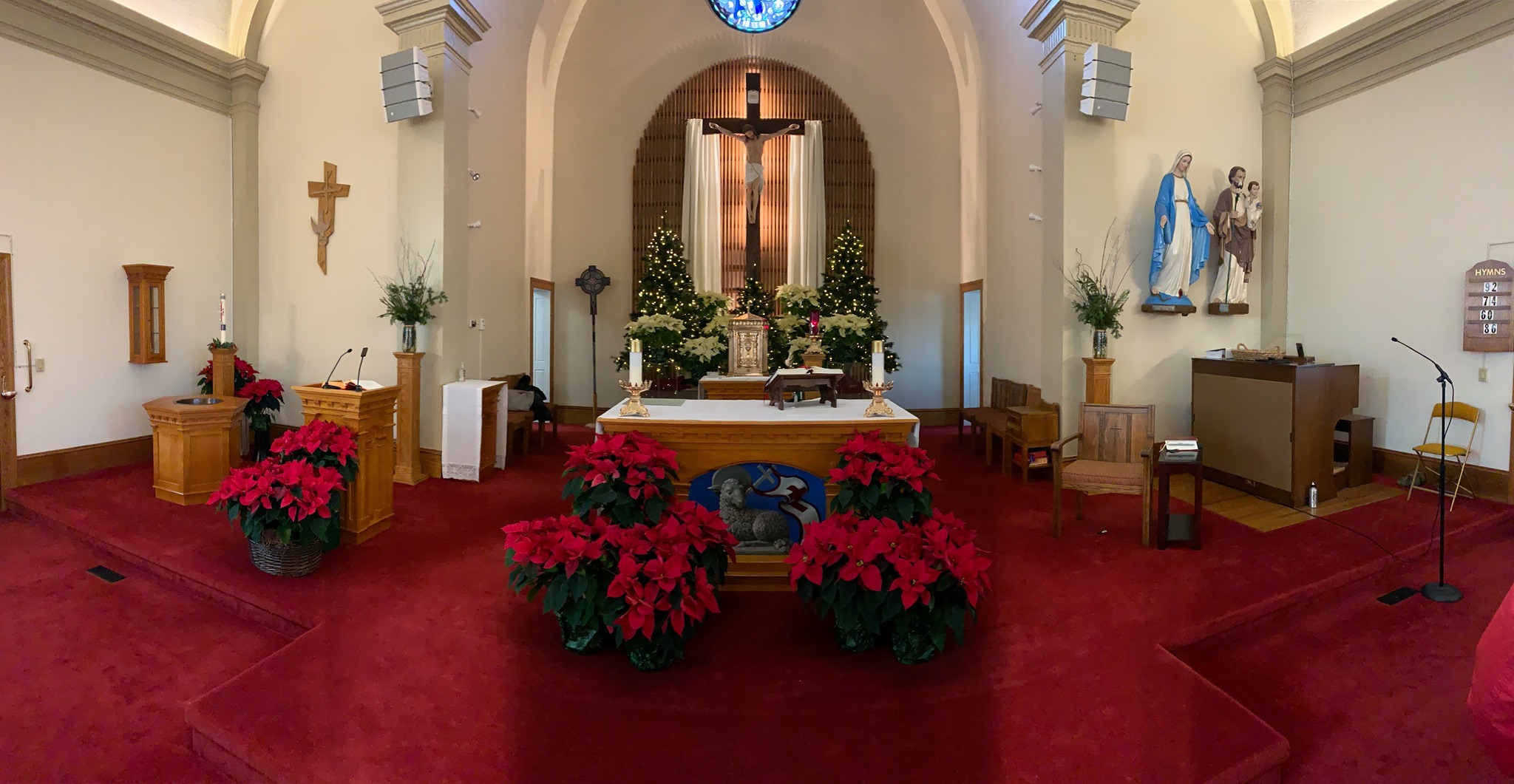 The Church of the Immaculate Conception in Westhampton Beach dressed for Christmas.