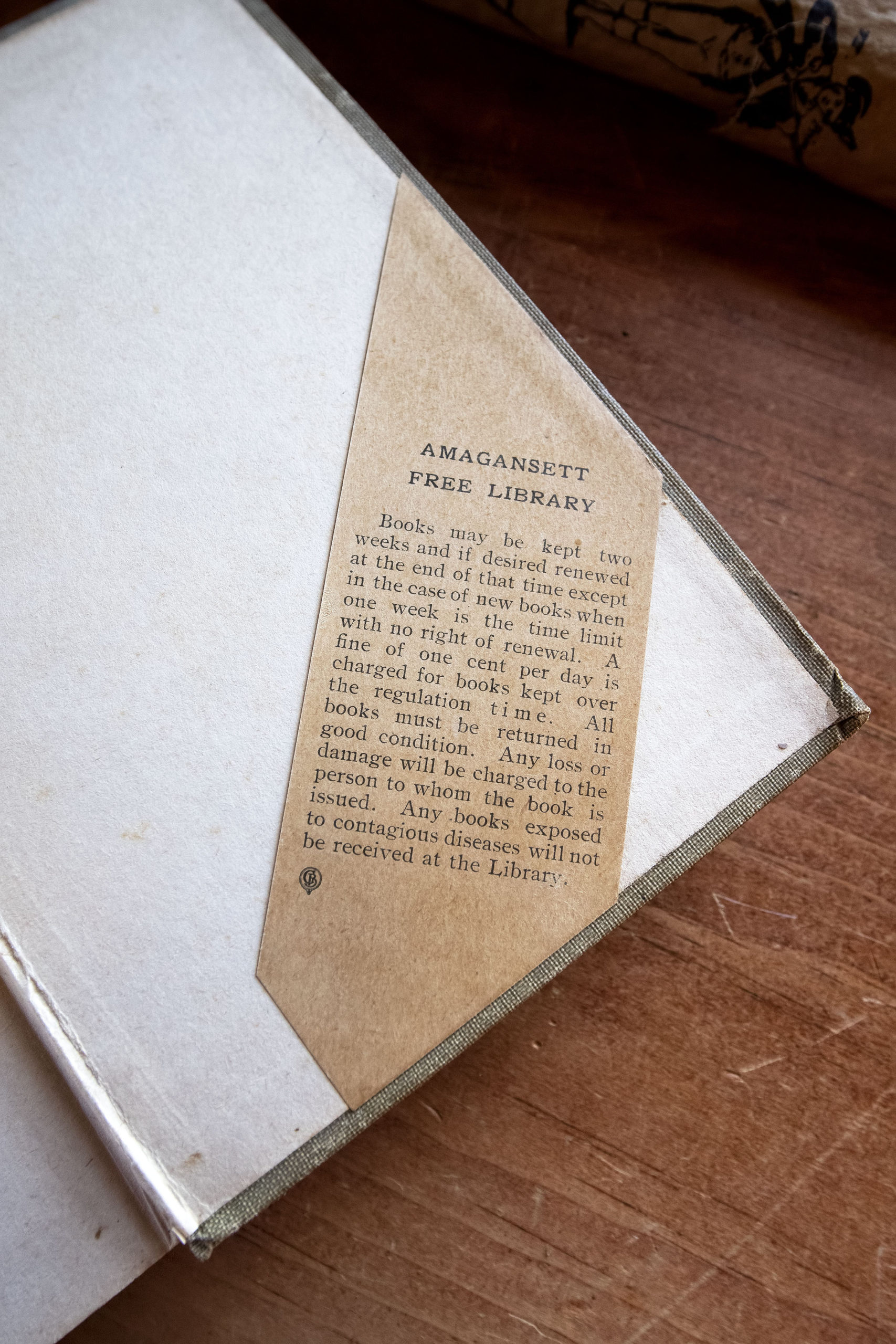 The library policy that was in place when the book was last in the library's collection.
