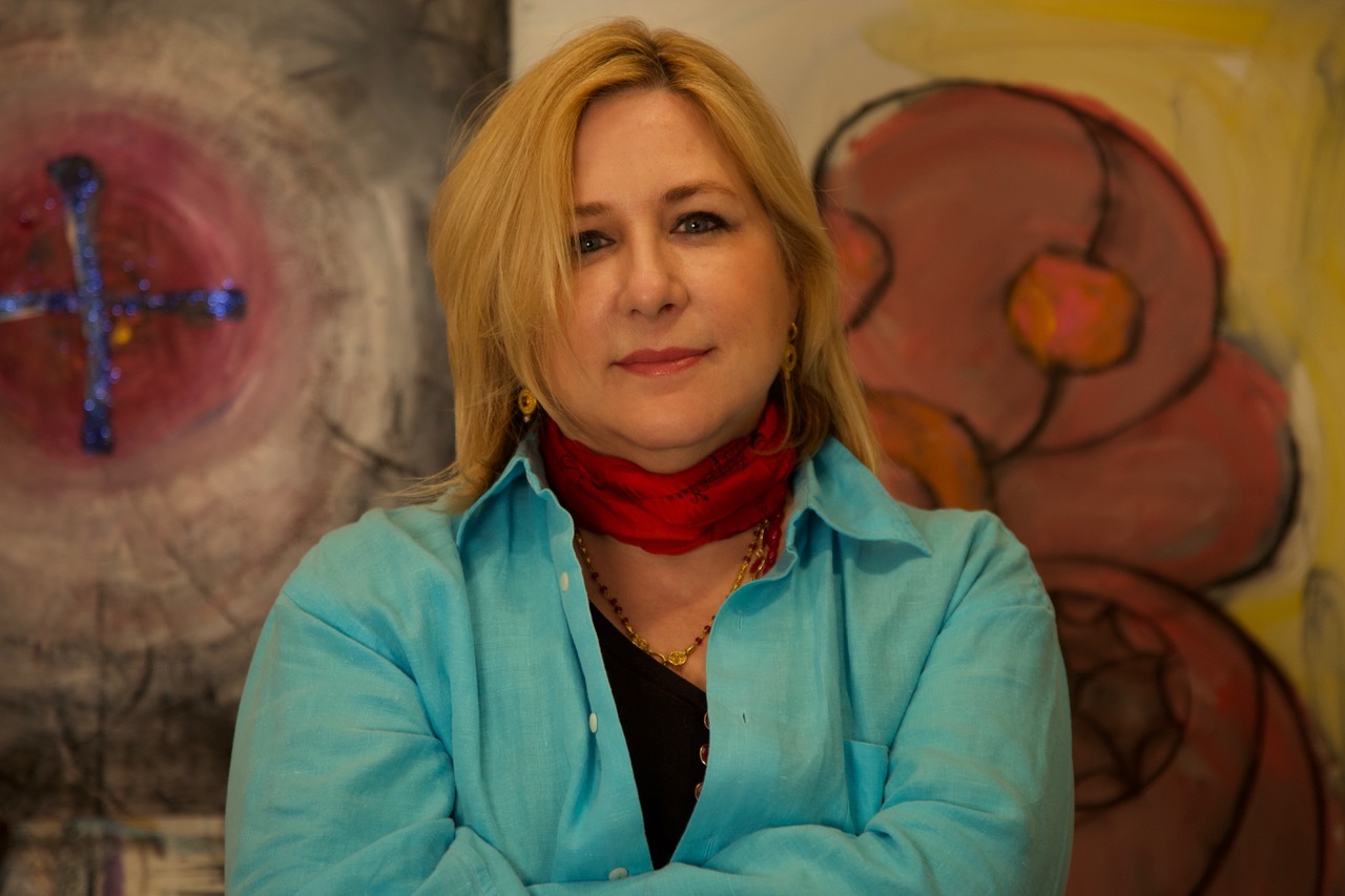 Artist Deborah Buck in her studio.