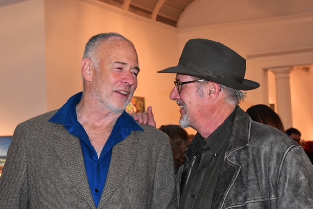 Curator Paton Miller with artist Charles Waller, who died last year, at the 