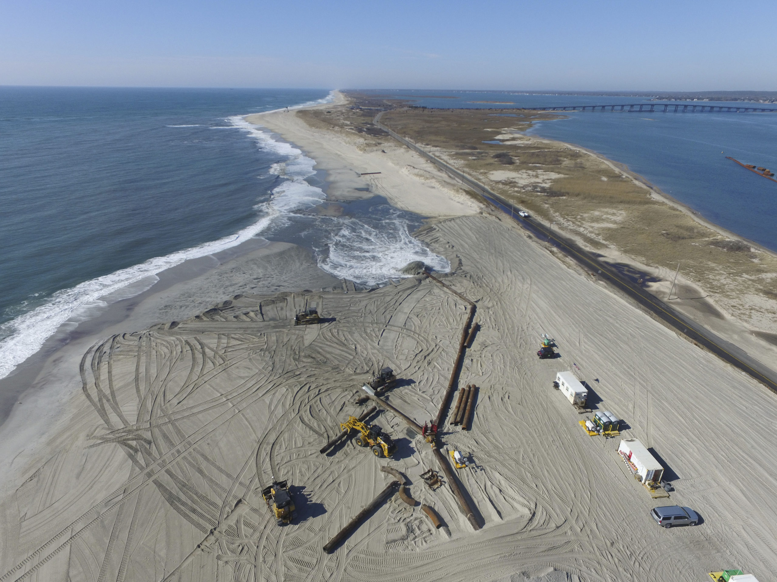 The federal Army Corps of Engineers told local officials this week that the South Fork has been bumped down the priority list for beach nourishment and will not see significant beach nourishment until 2023.