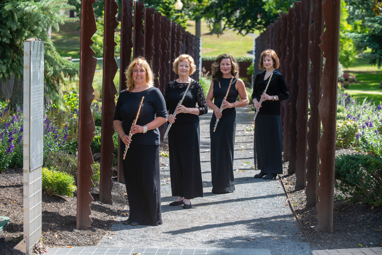 Flutissimo! is a quartet of flute players, from left,  Leslie Stait, Jerene Weitman, Jennifer Haley and Claudia Beeby.