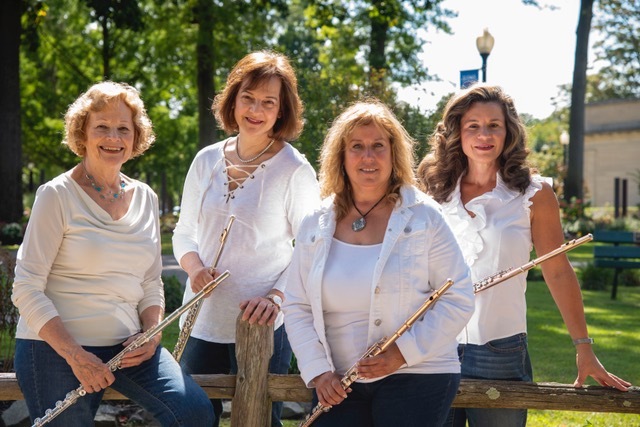 Flutissimo! is a quartet of flute players, from left,  Jerene Weitman, Claudia Beeby, Leslie Stait and  Jennifer Haley.