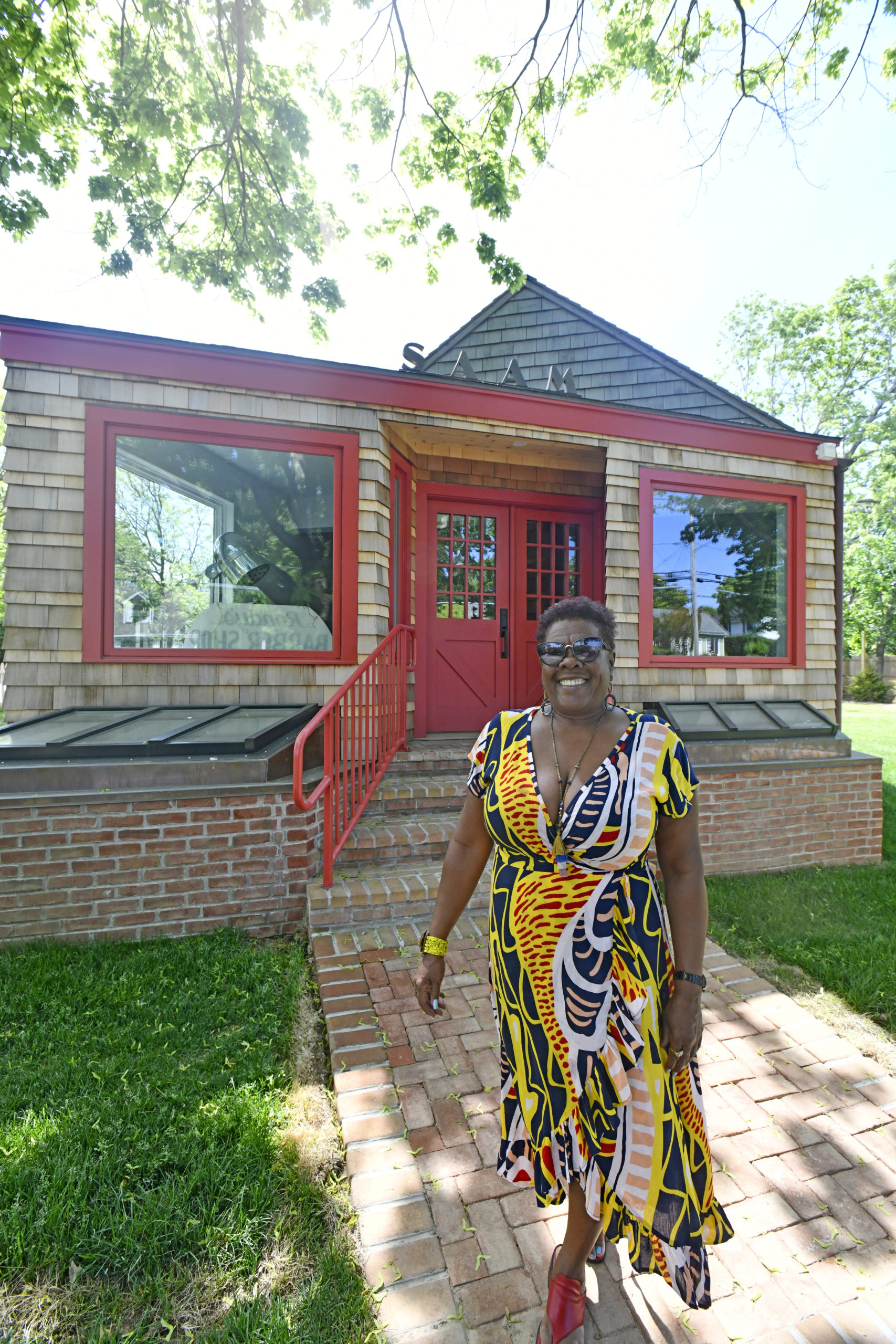 Museum founder Brenda Simmons, in front of the building on Monday.  DANA SHAW