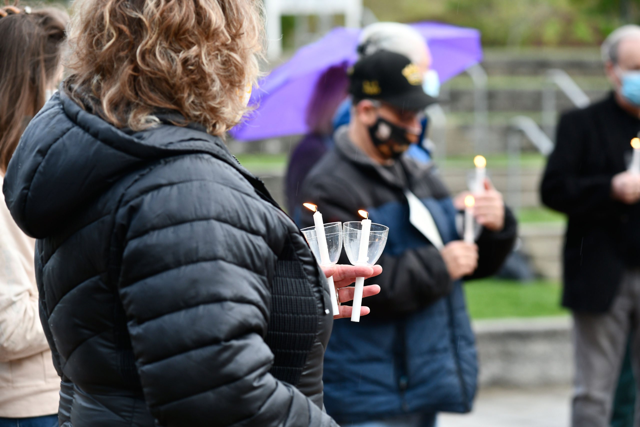 A Candle Light Vigil for those lost to addiction was held on Saturday evening in Good Ground Park in Hampton Bays. The event was sponsored the Southampton Town Addiction and Recovery Committee.  DANA SHAW