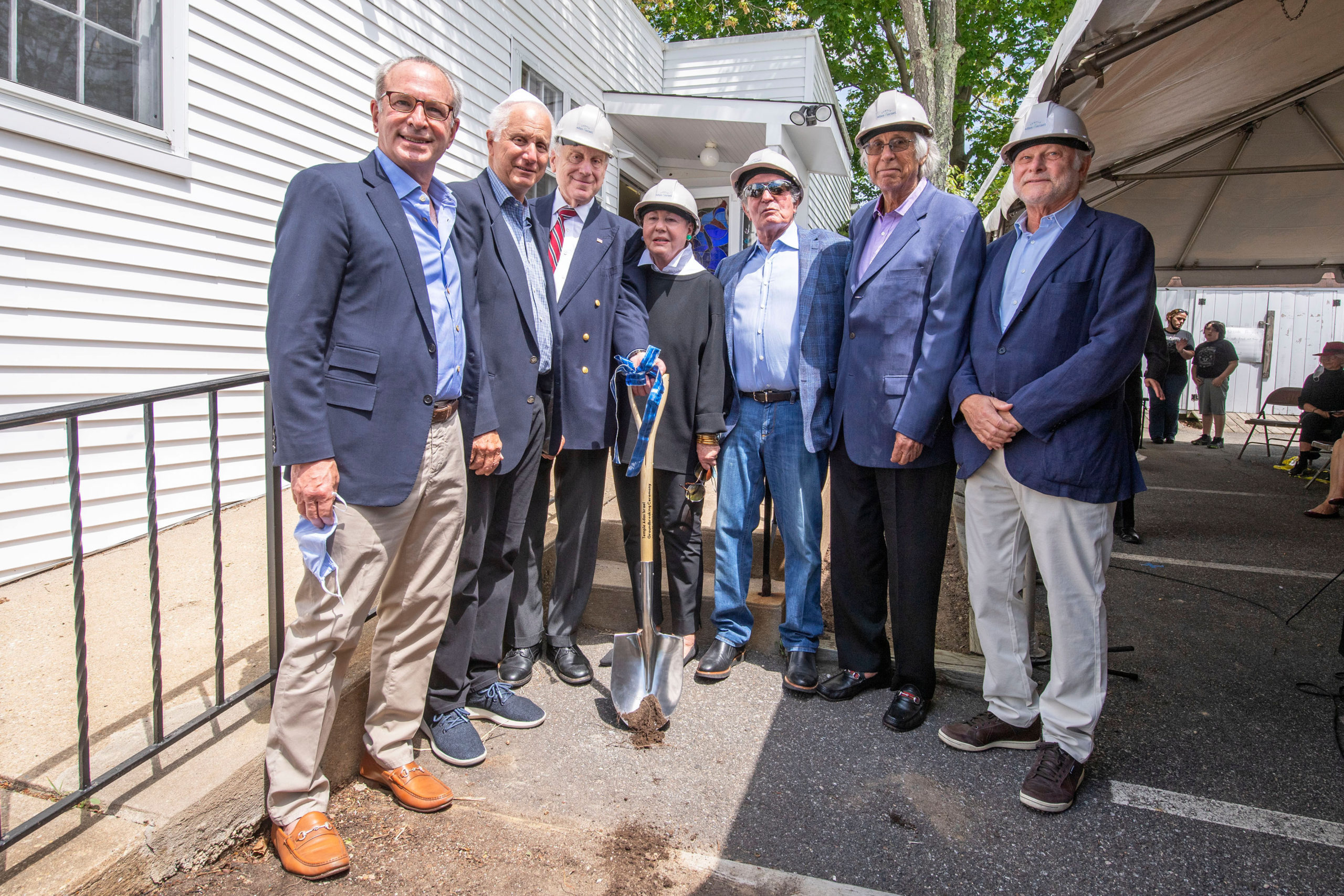 A groundbreaking ceremony for a new addition to the temple that was held in the parking lot of the temple on Sunday morning.    MICHAEL HELLER