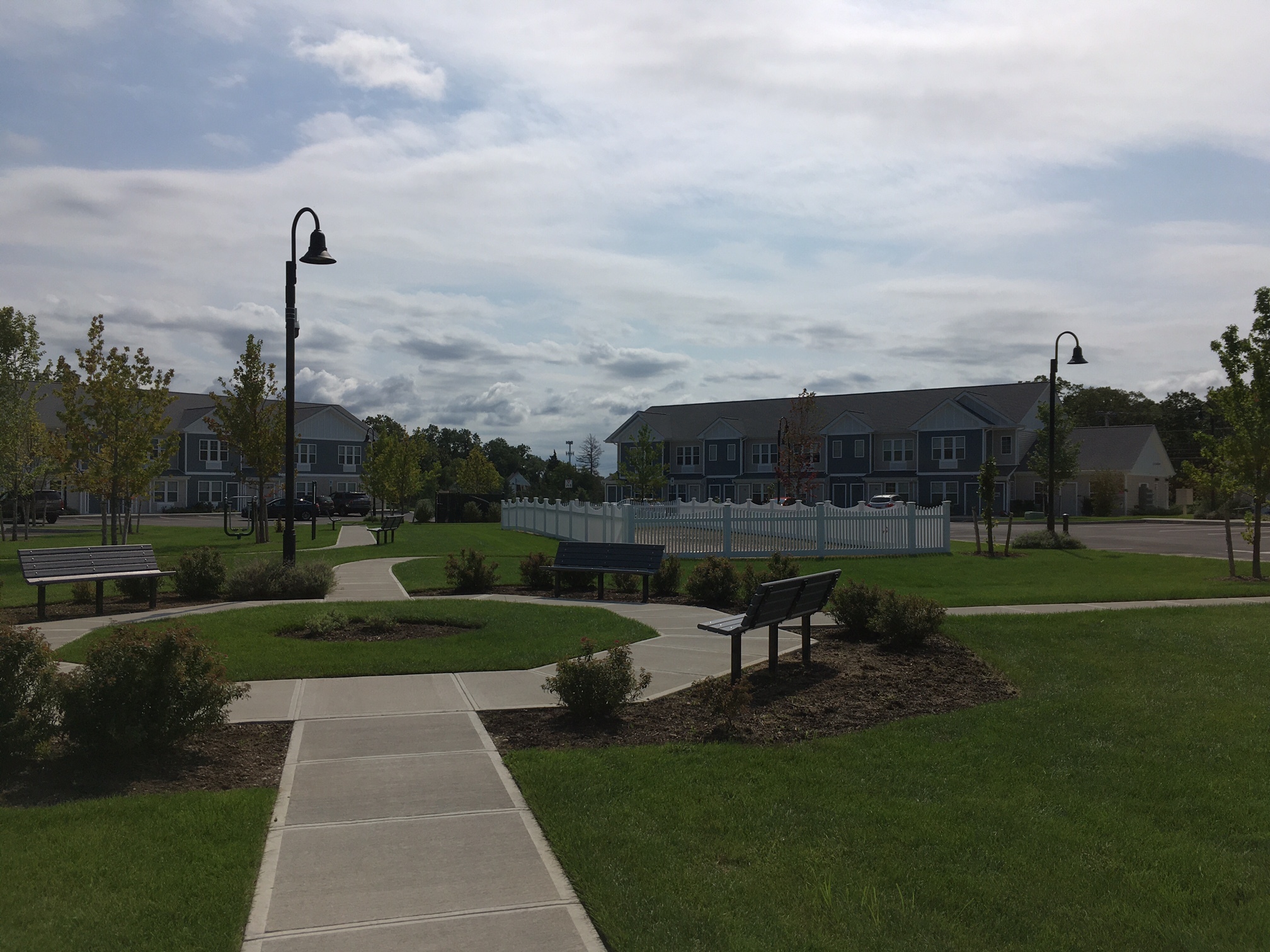 The central green at Liberty Station.