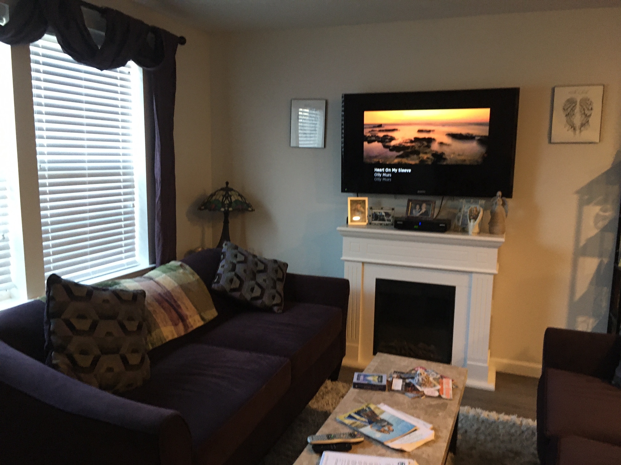 The living room space in one Liberty Station unit.